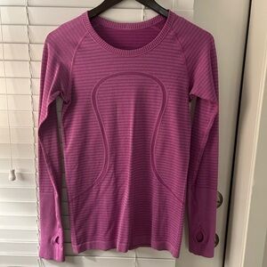 lululemon athletica Vibrant Purple Long Sleeve Tee